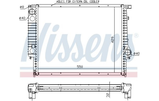 Radiator, engine cooling 60759A Nissens, Image 2