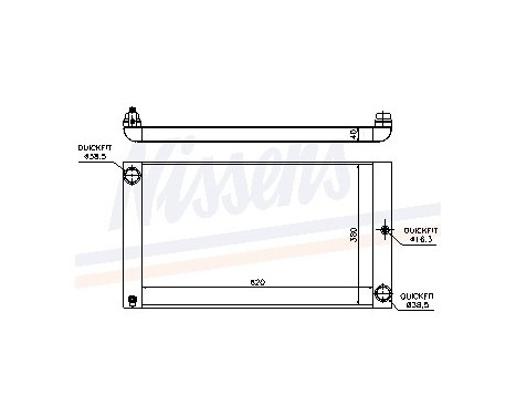 Radiator, engine cooling 60765 Nissens