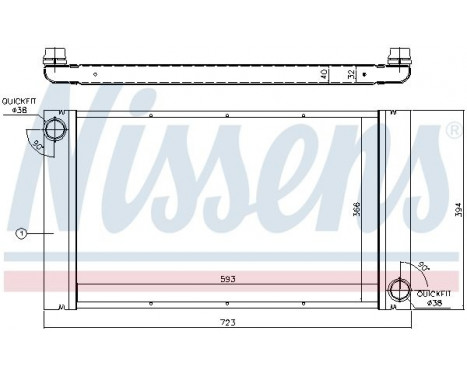 Radiator, engine cooling 60765 Nissens, Image 2