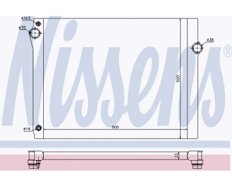 Radiator, engine cooling 60768 Nissens