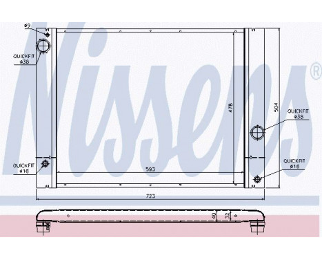 Radiator, engine cooling 60772 Nissens