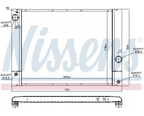 Radiator, engine cooling 60772 Nissens, Image 2