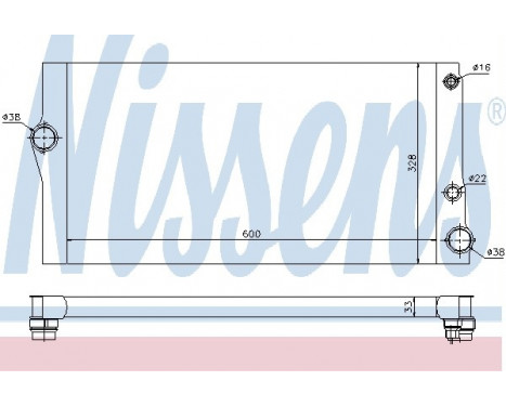 Radiator, engine cooling 60775 Nissens