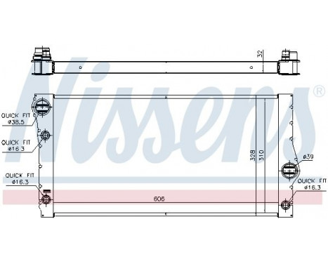 Radiator, engine cooling 60775 Nissens, Image 2