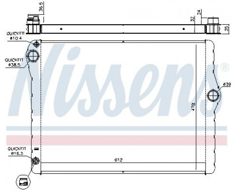 Radiator, engine cooling 60776 Nissens