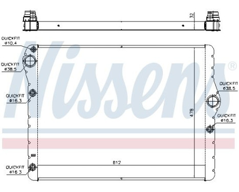 Radiator, engine cooling 60778 Nissens