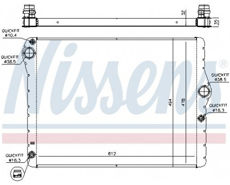 Radiator, engine cooling 60779 Nissens