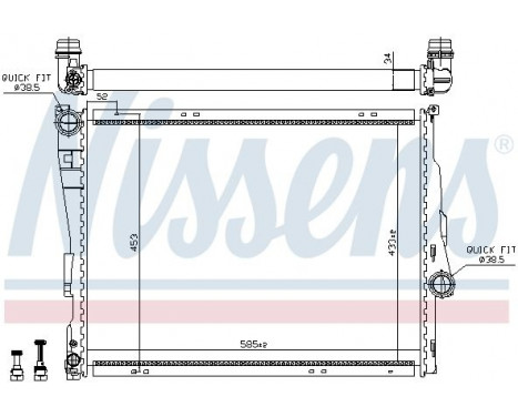 Radiator, engine cooling 60782 Nissens