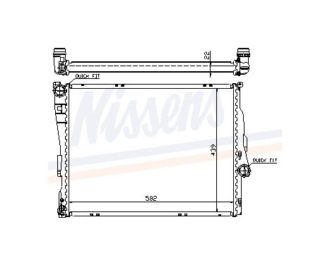 Radiator, engine cooling 60784A Nissens