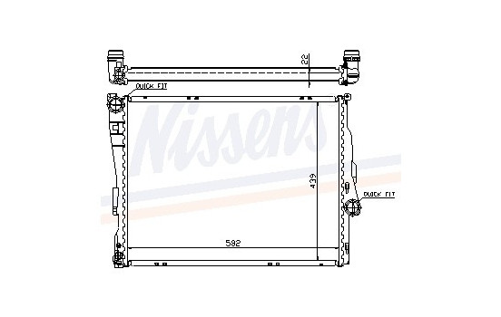 Radiator, engine cooling 60784A Nissens