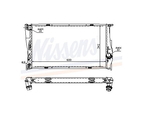 Radiator, engine cooling 60785A Nissens