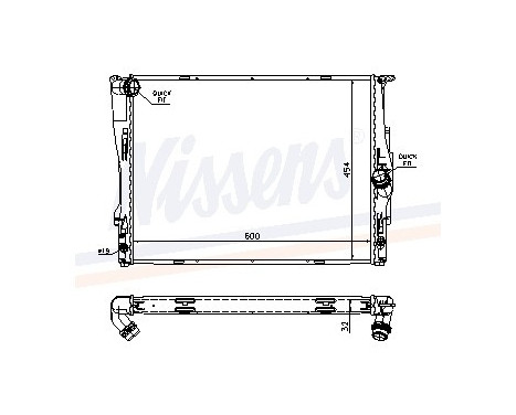 Radiator, engine cooling 60786A Nissens