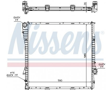 Radiator, engine cooling 60788A Nissens, Image 2
