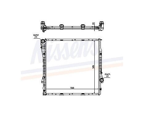 Radiator, engine cooling 60789A Nissens