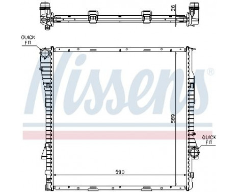 Radiator, engine cooling 60789A Nissens, Image 2