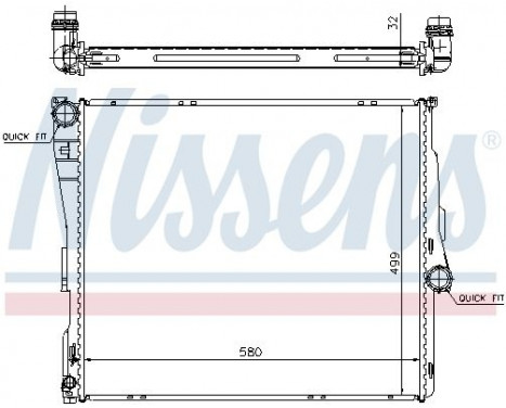 Radiator, engine cooling 60803A Nissens, Image 2