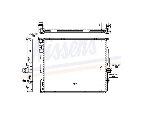 Radiator, engine cooling 60807 Nissens