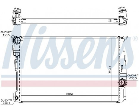 Radiator, engine cooling 60809 Nissens