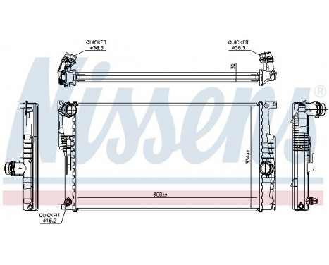 Radiator, engine cooling 60815 Nissens