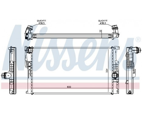 Radiator, engine cooling 60816 Nissens