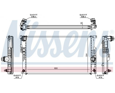 Radiator, engine cooling 60817 Nissens