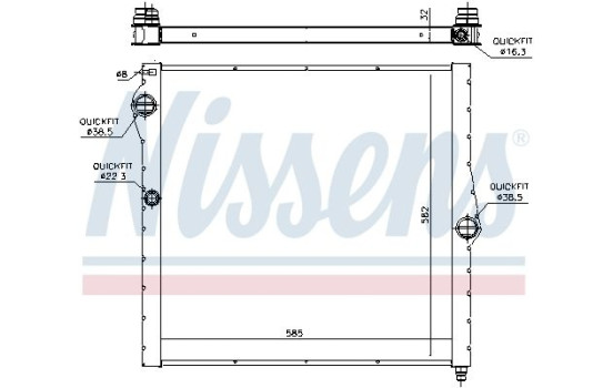 Radiator, engine cooling 60826 Nissens
