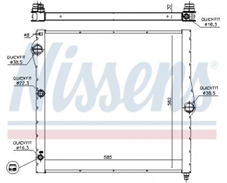 Radiator, engine cooling 60827 Nissens
