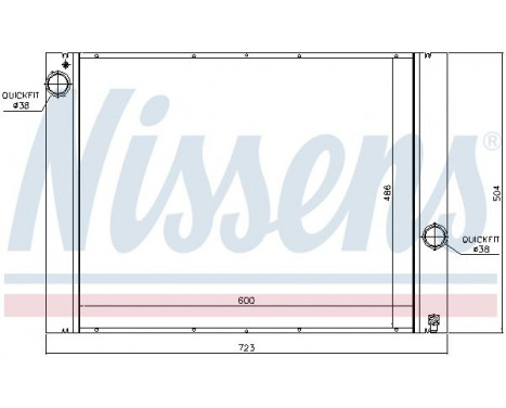 Radiator, engine cooling 60848 Nissens