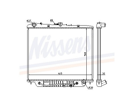 Radiator, engine cooling 60852 Nissens