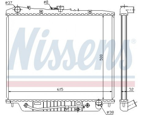 Radiator, engine cooling 60852 Nissens, Image 2