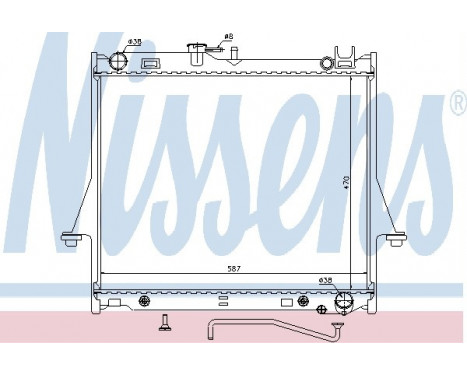Radiator, engine cooling 60854 Nissens
