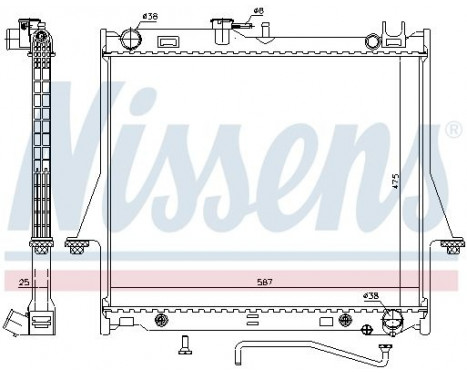 Radiator, engine cooling 60854 Nissens, Image 2