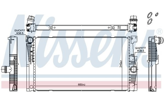 Radiator, engine cooling 60857 Nissens, Image 6