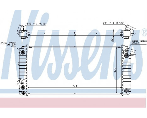 Radiator, engine cooling 608841 Nissens