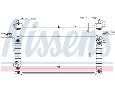 Radiator, engine cooling 608841 Nissens, Image 2
