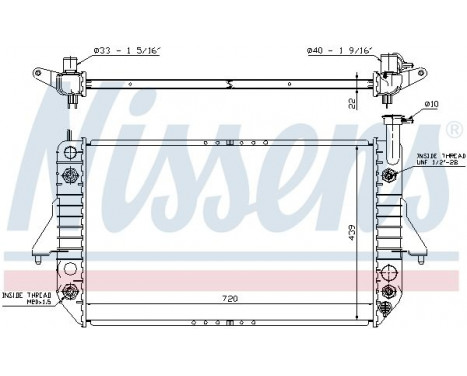 Radiator, engine cooling 60908 Nissens, Image 2