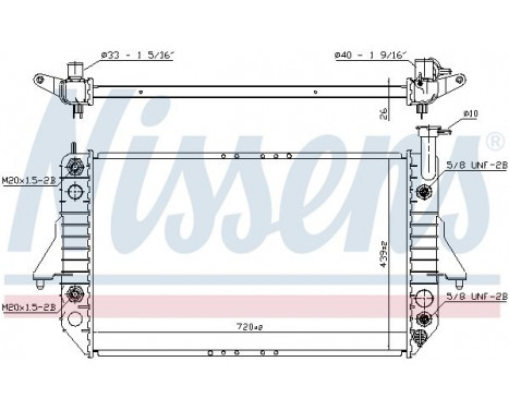 Radiator, engine cooling 60909 Nissens