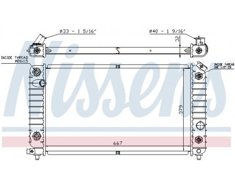 Radiator, engine cooling 60915 Nissens, Image 2