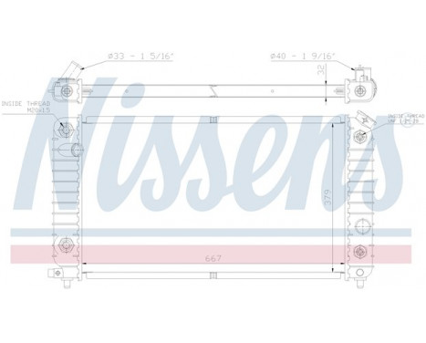 Radiator, engine cooling 60915 Nissens