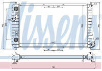 Radiator, engine cooling 60917 Nissens