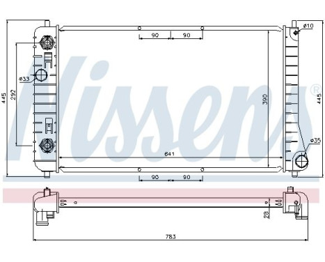 Radiator, engine cooling 60917 Nissens, Image 2