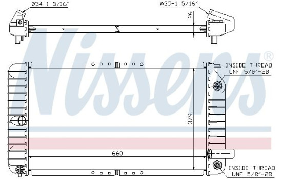 Radiator, engine cooling 609191 Nissens, Image 2