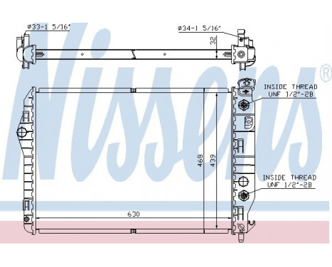 Radiator, engine cooling 60922 Nissens