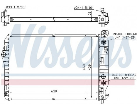 Radiator, engine cooling 60922 Nissens, Image 2