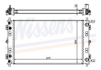 Radiator, engine cooling 60981A Nissens
