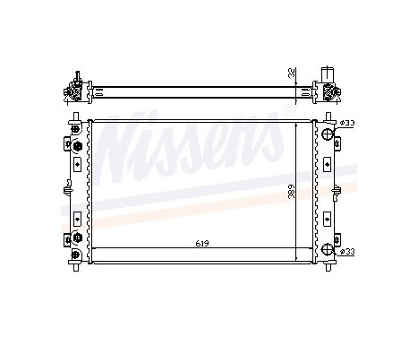 Radiator, engine cooling 60981A Nissens