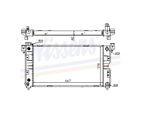 Radiator, engine cooling 60984 Nissens