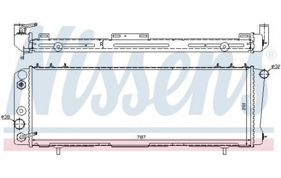 Radiator, engine cooling 60986 Nissens