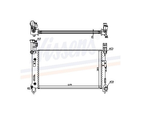 Radiator, engine cooling 60996A Nissens