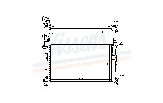 Radiator, engine cooling 60996A Nissens